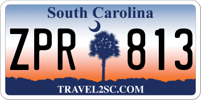 SC license plate ZPR813