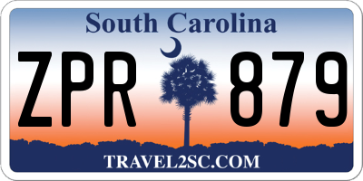 SC license plate ZPR879