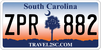 SC license plate ZPR882
