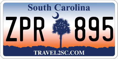 SC license plate ZPR895