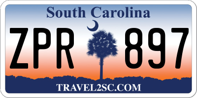 SC license plate ZPR897