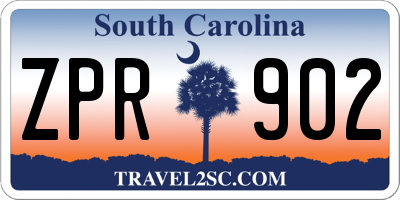 SC license plate ZPR902