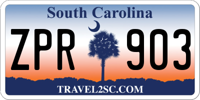SC license plate ZPR903