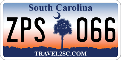 SC license plate ZPS066