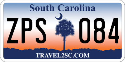 SC license plate ZPS084