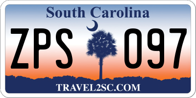 SC license plate ZPS097