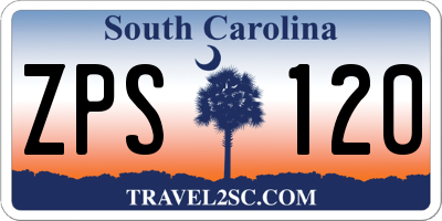 SC license plate ZPS120