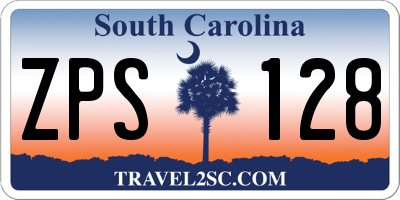 SC license plate ZPS128