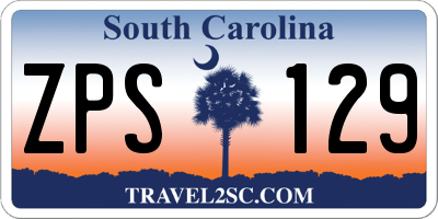 SC license plate ZPS129