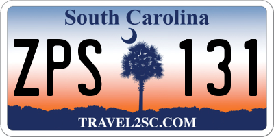 SC license plate ZPS131