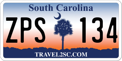 SC license plate ZPS134