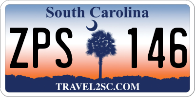 SC license plate ZPS146