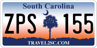 SC license plate ZPS155