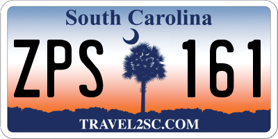 SC license plate ZPS161