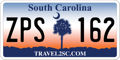 SC license plate ZPS162