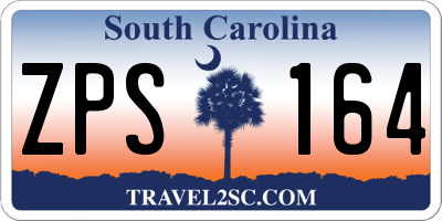 SC license plate ZPS164