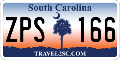 SC license plate ZPS166