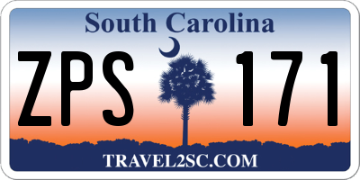 SC license plate ZPS171