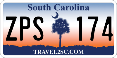 SC license plate ZPS174