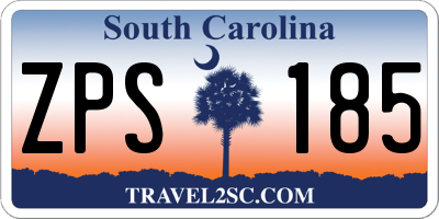 SC license plate ZPS185