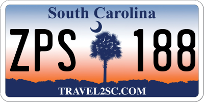SC license plate ZPS188