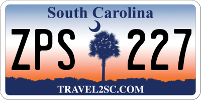 SC license plate ZPS227
