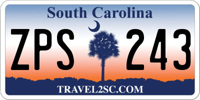 SC license plate ZPS243