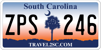 SC license plate ZPS246