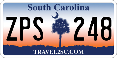 SC license plate ZPS248