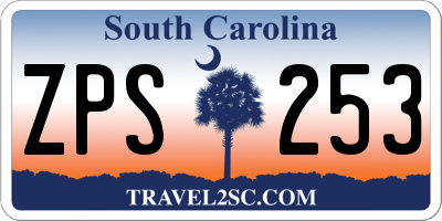 SC license plate ZPS253