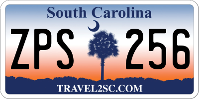SC license plate ZPS256