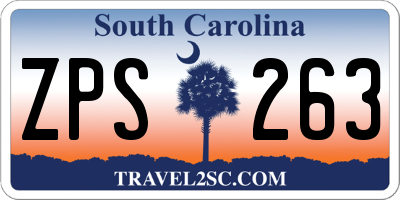 SC license plate ZPS263