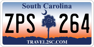 SC license plate ZPS264