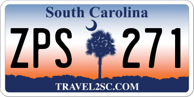 SC license plate ZPS271