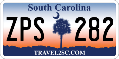 SC license plate ZPS282