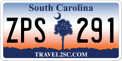 SC license plate ZPS291