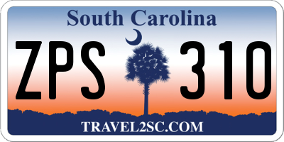 SC license plate ZPS310