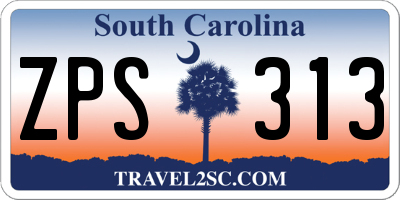 SC license plate ZPS313
