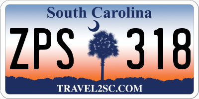 SC license plate ZPS318