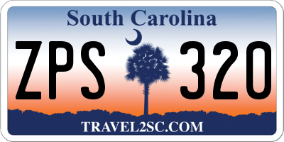 SC license plate ZPS320