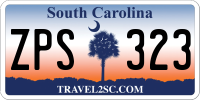 SC license plate ZPS323