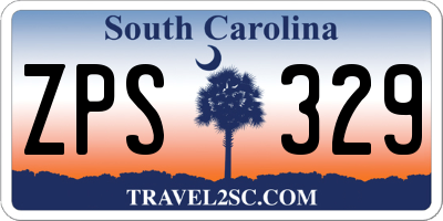 SC license plate ZPS329