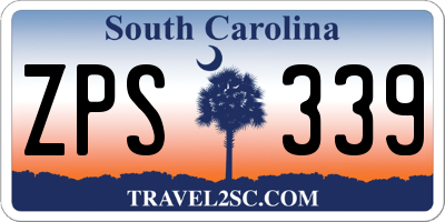 SC license plate ZPS339