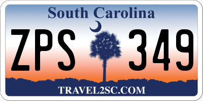 SC license plate ZPS349