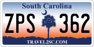 SC license plate ZPS362