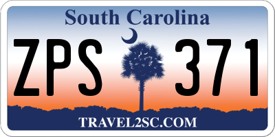 SC license plate ZPS371