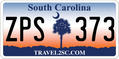 SC license plate ZPS373