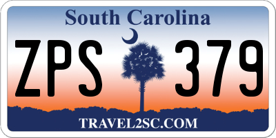 SC license plate ZPS379
