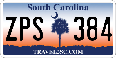 SC license plate ZPS384