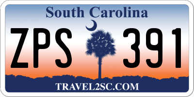 SC license plate ZPS391